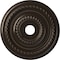 Ekena Millwork Cole PVC Medallion (Canopies up to 6"), 22"OD x 3 1/2"ID x 1"P, Universal Metallic Rustic Mist CMP22COERU - alternate 1